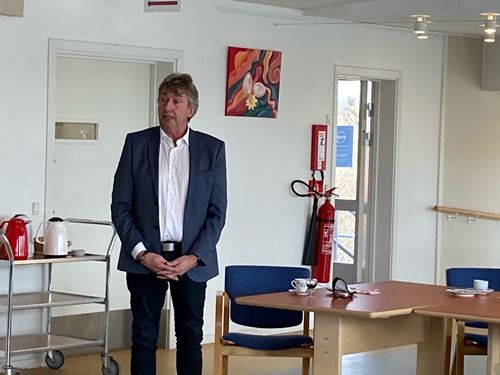 Borgmester John Smidt Andersen byder velkommen til arrangement på Solgården